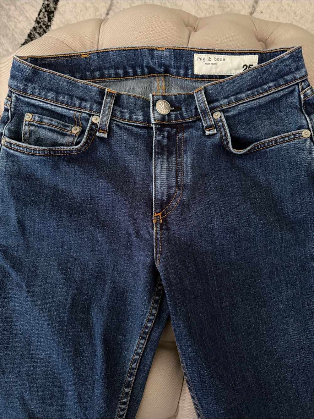 rag & bone Dark Blue Denim Jeans